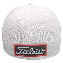 CaddiesShack Titleist Tour Sport Mesh Fitted Cap - White/Island Red -CLUBS Sales Store 51GFTOY9M8L