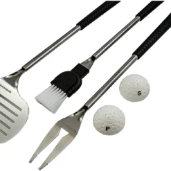 J&M 5-Piece Barbecue Set With Golf Club Handles - Golf Gifts & Gallery