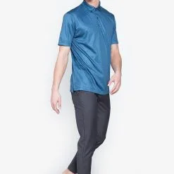 Callaway Jack Nicklaus Black Label By Perry Ellis All Over Mini Foulard Polo Shirts -CLUBS Sales Store AllOverMiniFoulardPolo DeepDiveBlue4