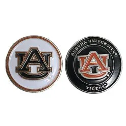 J&M NCAA Double Sided Collegiate Golf Ball Marker Coins -CLUBS Sales Store Auburn1