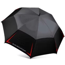 Sun Mountain Golf 68" Manual Umbrella -CLUBS Sales Store Black Gunmetal Red