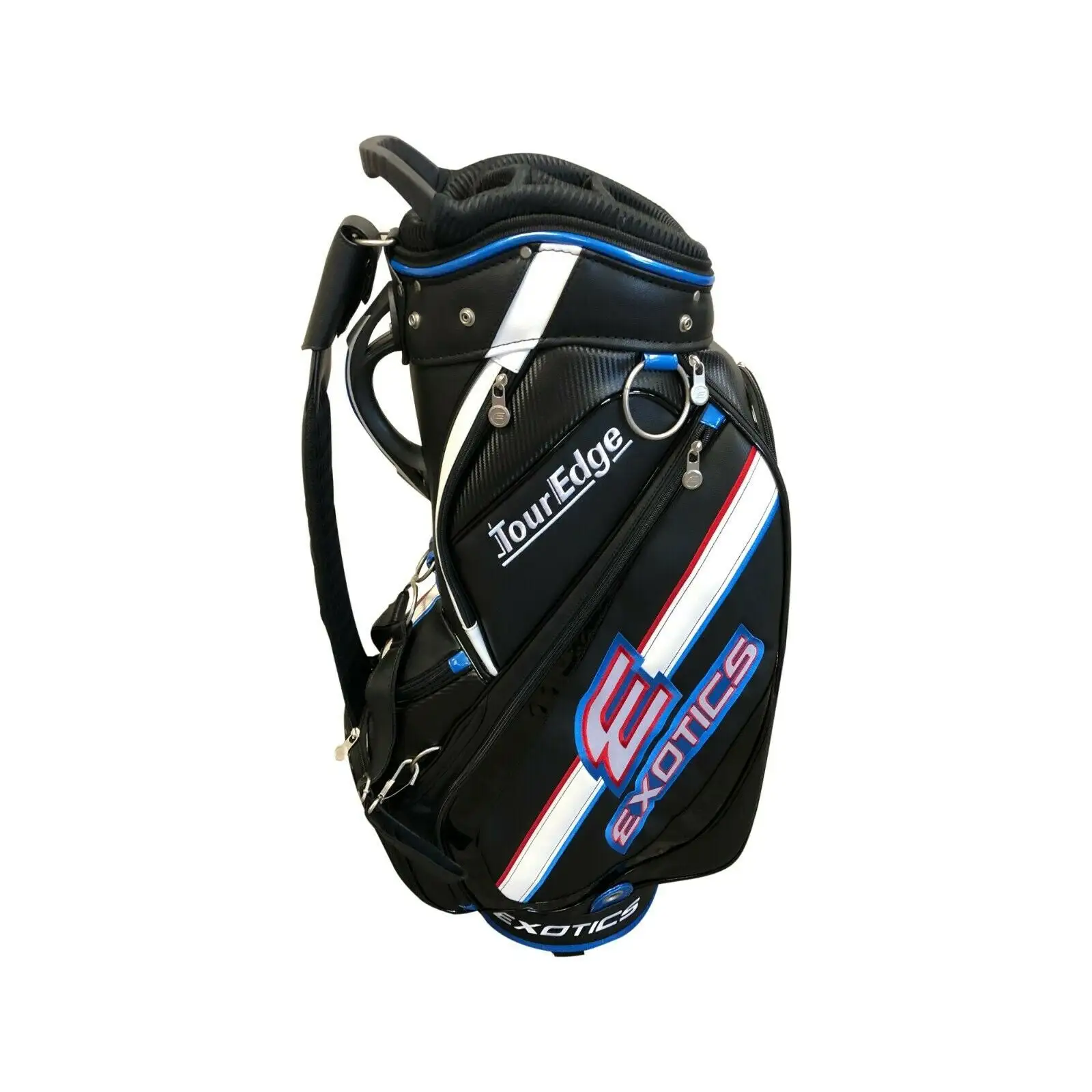Tour Edge Exotics CBX 119 Staff Bag Black Blue 4-Way Divided 1 Tour Edge Exotics CBX 119 Staff Bag Black Blue 4-Way Divided