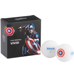 Volvik Marvel Character Golf Ball 4 Pack -CLUBS Sales Store Captain America Square