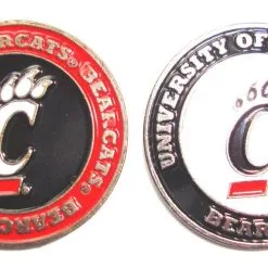 J&M NCAA Double Sided Collegiate Golf Ball Marker Coins -CLUBS Sales Store Cincinatti