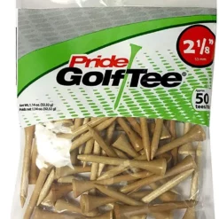 CaddiesShack Pride Sports Wood Golf Tees - 2.125" -CLUBS Sales Store ClassicWoodTee2.12550countNaturalWood 0