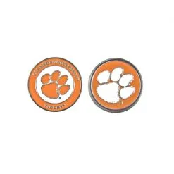 J&M NCAA Double Sided Collegiate Golf Ball Marker Coins -CLUBS Sales Store Clemson