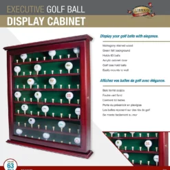 J&M Clubhouse Collection Executive Golf Ball Display Cabinet