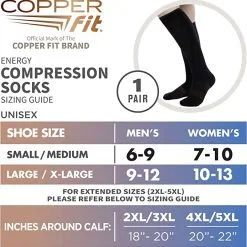 Proactive Copper Fit Energy Compression Socks 8 Proactive Copper Fit Energy Compression Socks -CLUBS Sales Store CopperFit CompressionSocksSM2