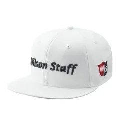 Wilson Staff Golf Flat Brim Tour Caps - Assorted Colors -CLUBS Sales Store Flat Brim White 1