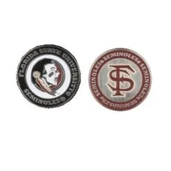 J&M NCAA Double Sided Collegiate Golf Ball Marker Coins -CLUBS Sales Store FloridaState1