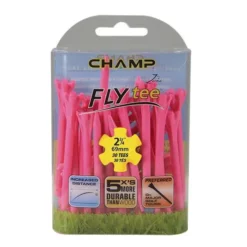 CaddiesShack Champ Fly Tees 2.75" Plastic Golf Tees -CLUBS Sales Store Flytee 2.75 pink