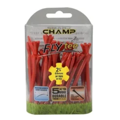 CaddiesShack Champ Fly Tees 2.75" Plastic Golf Tees -CLUBS Sales Store Flytee 2.75 red