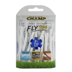 CaddiesShack Champ Fly Tees 3.25" Plastic Golf Tees -CLUBS Sales Store Flytee 3.25 white