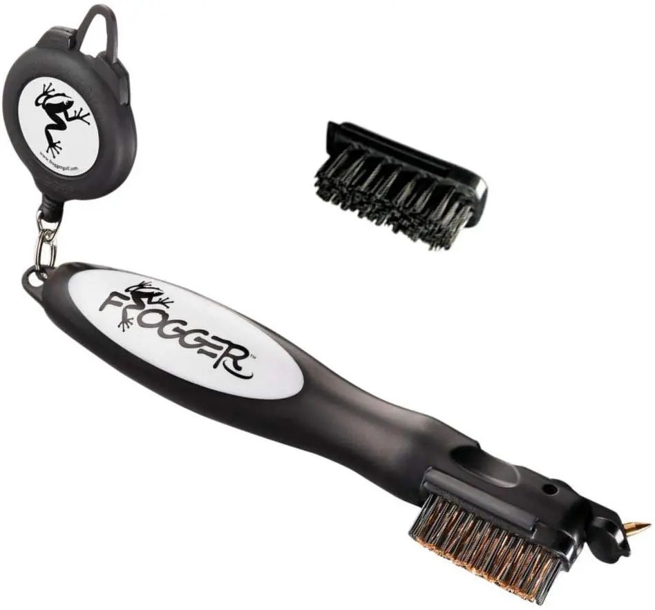 CaddiesShack Frogger Golf BrushPro Retractable Golf Club Brush With Groove Cleaner 5 CaddiesShack Frogger Golf BrushPro Retractable Golf Club Brush With Groove Cleaner - Image 5