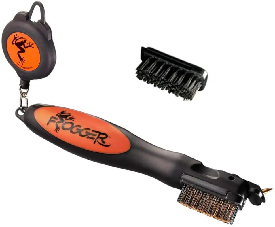 CaddiesShack Frogger Golf BrushPro Retractable Golf Club Brush With Groove Cleaner 6 CaddiesShack Frogger Golf BrushPro Retractable Golf Club Brush With Groove Cleaner - Image 6