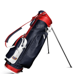 Sun Mountain Golf Leather Carry Stand Bag -CLUBS Sales Store G823274LeatherStandNavy White Red