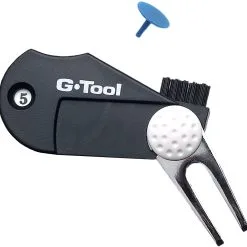 Proactive G-Tool 5-In-One Club Brush, Divot Tool, Score Counter, Ball Marker Holder, And Groove Cleaner -CLUBS Sales Store G Tool 5 in 1 Golf Tool 2
