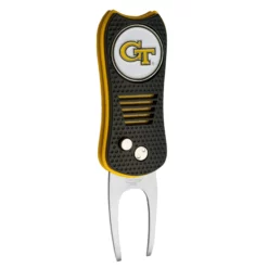 Team Golf Retractable Switchblade Switchfix Divot Tool Ball Marker - NCAA -CLUBS Sales Store Georgia TEch