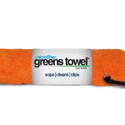 Golf Max Clip Wipes Microfiber Golf Greens Towel -CLUBS Sales Store Greens Towels Orange Crush