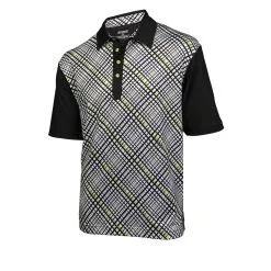 CaddiesShack Ogio Grid Golf Polo Shirts -CLUBS Sales Store Grid White Black Electric