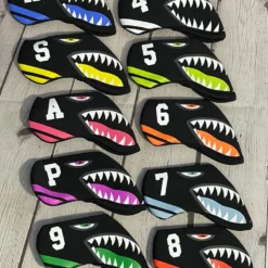 HNM Shark Bite Neoprene Iron Head Covers Set 11 HNM Shark Bite Neoprene Iron Head Covers Set -CLUBS Sales Store IMG 2809 scaled