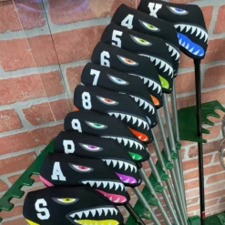 HNM Shark Bite Neoprene Iron Head Covers Set 12 HNM Shark Bite Neoprene Iron Head Covers Set -CLUBS Sales Store IMG 2810 scaled