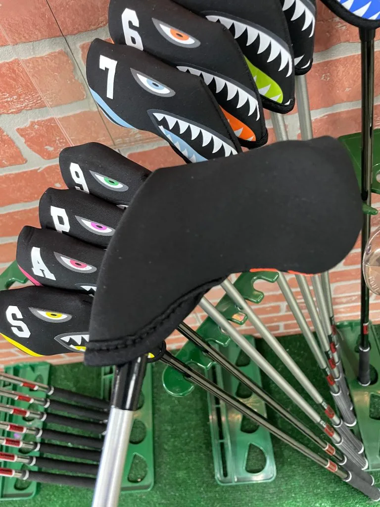 HNM Shark Bite Neoprene Iron Head Covers Set 7 HNM Shark Bite Neoprene Iron Head Covers Set - Image 7