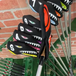 HNM Shark Bite Neoprene Iron Head Covers Set 16 HNM Shark Bite Neoprene Iron Head Covers Set -CLUBS Sales Store IMG 2814 scaled
