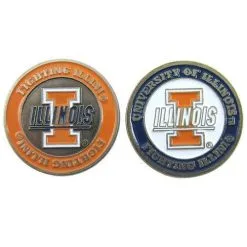 J&M NCAA Double Sided Collegiate Golf Ball Marker Coins -CLUBS Sales Store Illinois 4b53f509 5fd5 42de 9281 7c6a4a86dcd5