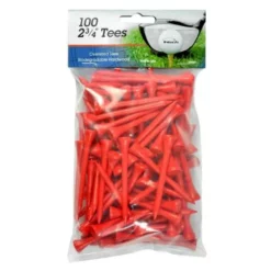 Hireko Intech 2 3/4-Inch Golf Tees 100-Pack -CLUBS Sales Store IntechGolfTees 100 Red