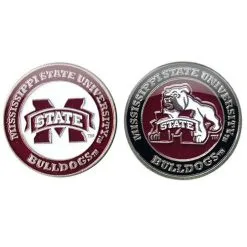 J&M NCAA Double Sided Collegiate Golf Ball Marker Coins -CLUBS Sales Store MISSISSIPPIsTATE