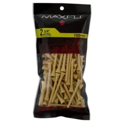 Golf Works Maxfli 2.75" Golf Tees 9 Golf Works Maxfli 2.75" Golf Tees -CLUBS Sales Store MaxfliTees 2.75 100NaturalWood