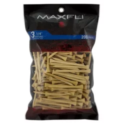 Golf Works Maxfli 3.25" Golf Tees -CLUBS Sales Store MaxfliTees 3.25 200NaturalWood