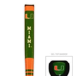 Team Golf NCAA Collegiate Putter Grips With Magnetic Ball Marker -CLUBS Sales Store Miami Hurricanes PutterGrip 44401