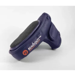 ReadyPutt Blade Mid-Mallet Putter Head Cover With Ball Cleaner - Navy Blue