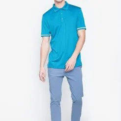 Callaway Jack Nicklaus Black Label By Perry Ellis Mini Jacquard Polo Shirts -CLUBS Sales Store MiniJacquardPolo DeepDiveBlue5