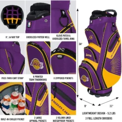 Team Golf NBA The Bucket II Team Effort Cart Bag -CLUBS Sales Store NBA Bucket II Cart Bag