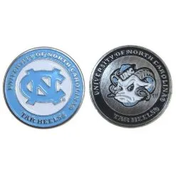 J&M NCAA Double Sided Collegiate Golf Ball Marker Coins -CLUBS Sales Store NorthCarolina