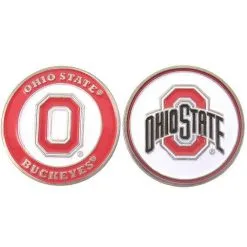 J&M NCAA Double Sided Collegiate Golf Ball Marker Coins -CLUBS Sales Store Ohio State