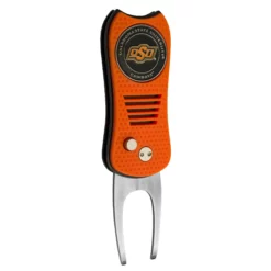 Team Golf Retractable Switchblade Switchfix Divot Tool Ball Marker - NCAA -CLUBS Sales Store OklahomaState