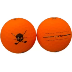 CaddiesShack Custom Jolly Rogers Skull & Crossbones Volvik Vivid Matte Golf Balls -CLUBS Sales Store Orangevivid