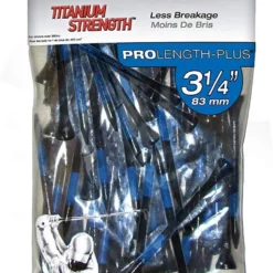 J And M Pride Professional Tee System ProLength Golf Tees 31 J And M Pride Professional Tee System ProLength Golf Tees -CLUBS Sales Store PTS ProLength Black Blue 3.25 Titanium Strength 65ct