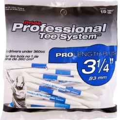 J And M Pride Professional Tee System ProLength Golf Tees 30 J And M Pride Professional Tee System ProLength Golf Tees -CLUBS Sales Store PTS ProLength Blue 15ct 3.25