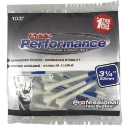 J&M Pride Performance Plastic PTS Golf Tees -CLUBS Sales Store Pride Performance 314 White 10ct 87877