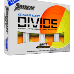 Cleveland Golf Srixon Q-Star Tour Divide Golf Balls - Dozen -CLUBS Sales Store Q StarDivideOrangeYellowBox