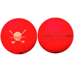 CaddiesShack Custom Jolly Rogers Skull & Crossbones Volvik Vivid Matte Golf Balls -CLUBS Sales Store RedVivid