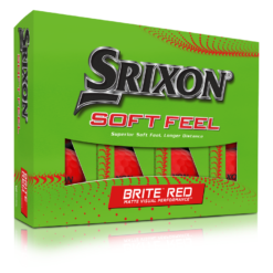 Cleveland Golf Srixon Soft Feel Brite Matte Color Golf Balls -CLUBS Sales Store SOFTFEELBriteRed13 Package FLIP reflection