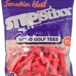 CaddiesShack STEPStixx Golf Tees - 2.125" -CLUBS Sales Store STEPStixx 2.125 Pink