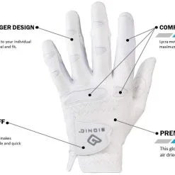Bionic Golf Women's StableGrip Gloves With Natural Fit Technology -CLUBS Sales Store Stable Grip with Natural Fit White