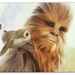 Hornung's Star Wars Fan Towels 16" X 25" -CLUBS Sales Store Star Wars Chewbacca and Porg Towel